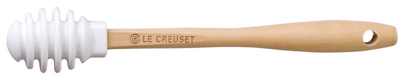 Le Creuset Silicone Honey Dipper, 6 1/2" x 1", White - Image 1