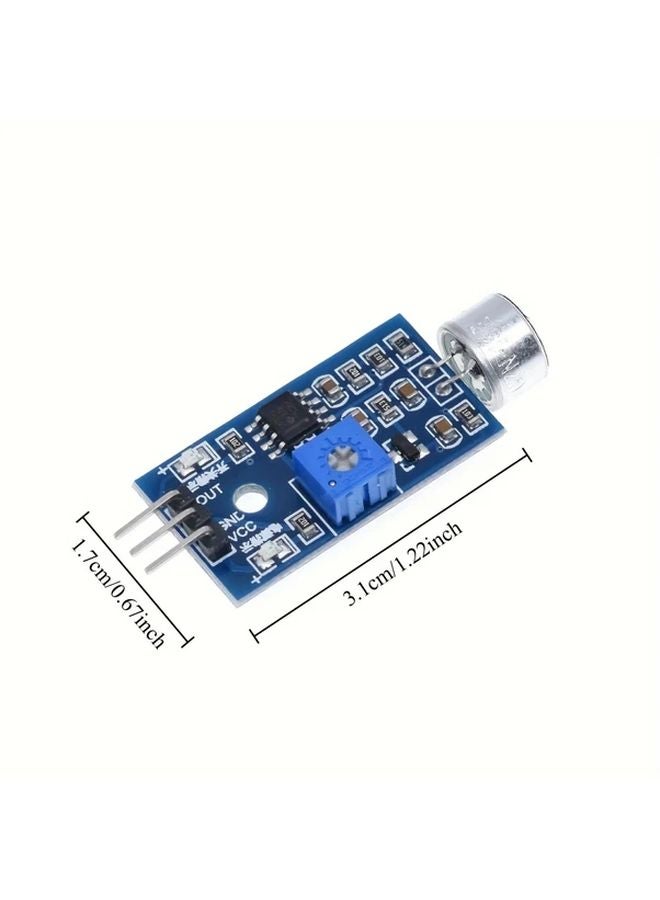 قطعتان من وحدة استشعار ميكروفون صوتي عالي الحساسية باللون الأزرق لتطبيقات Arduino AVR PIC - Image 3