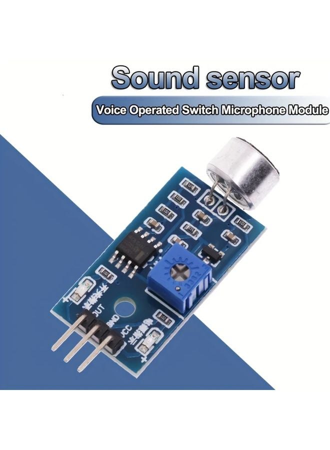 قطعتان من وحدة استشعار ميكروفون صوتي عالي الحساسية باللون الأزرق لتطبيقات Arduino AVR PIC - Image 2