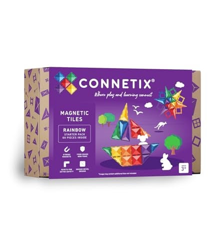 CONNETIX Rainbow Starter Pack, 60 Pieces - Image 1