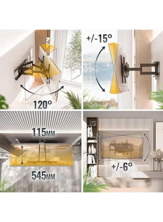 TV Wall Mount 40–75 Inch – Heavy-Duty Swivel & Tilt Bracket – Space-Saving Universal Stand for Daily Use - Image 4