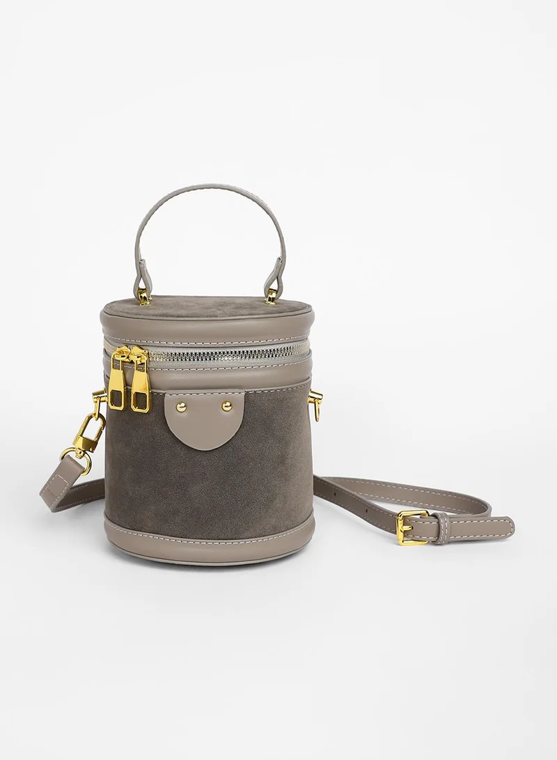 Haute Sauce Women's The Velvet Bucket Bag - Ash Grey