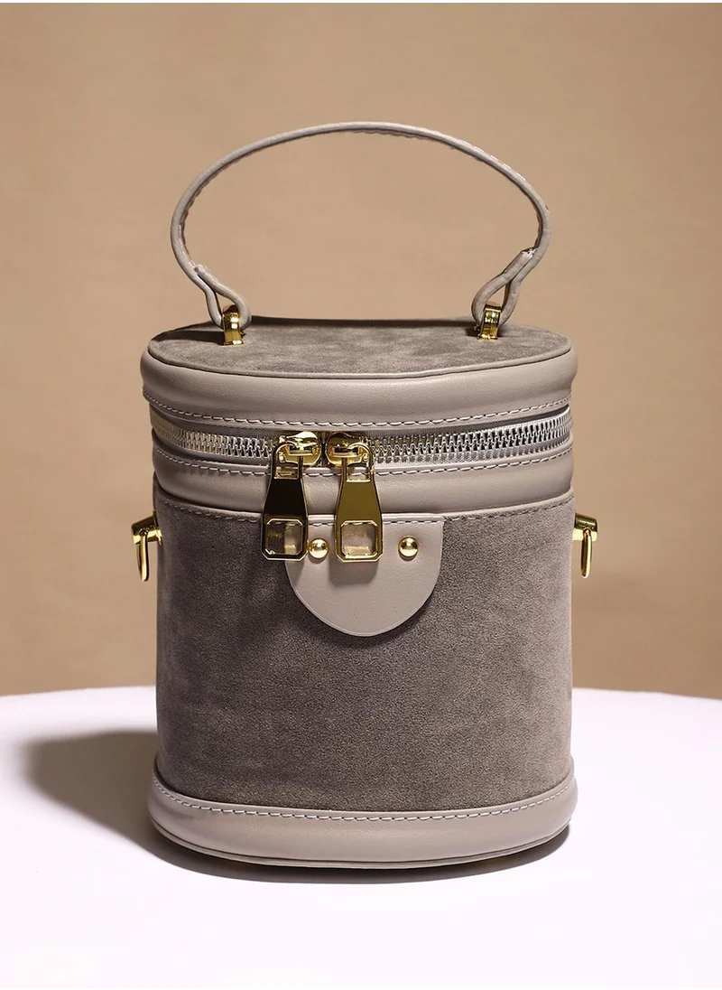 صوص هاوت Women's The Velvet Bucket Bag - Ash Grey