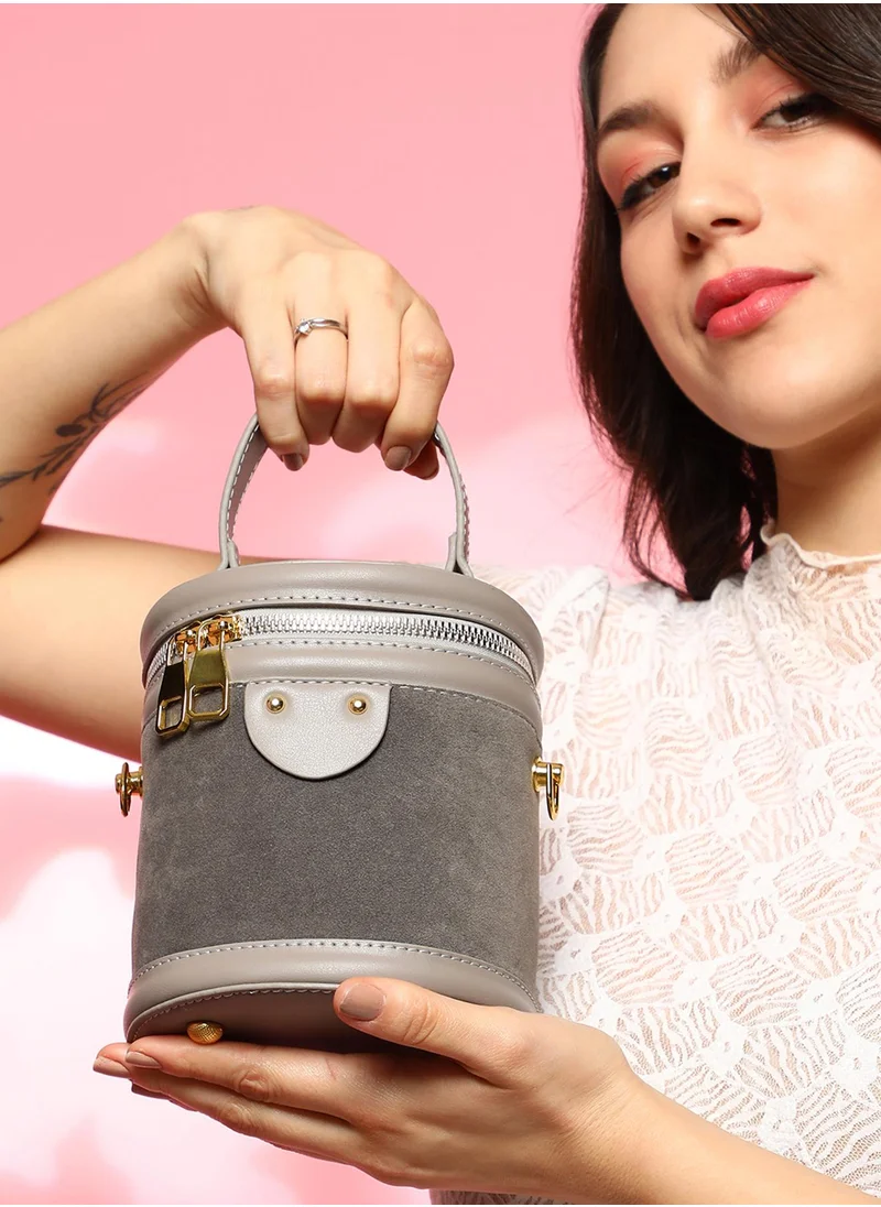 صوص هاوت Women's The Velvet Bucket Bag - Ash Grey