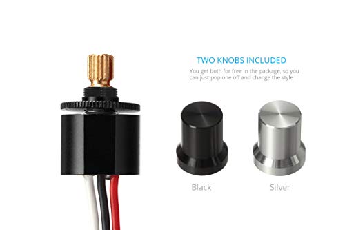 Oznium Mini LED Dimmer Knob with Rotary Control Switch - pwm dimming for 12-24V LEDs, Fully Waterproof, dim up to 4.8A at 12V or 2.4A at 24V: car Automotive, Marine, Low Voltage Under Cabinet Lights - Image 3