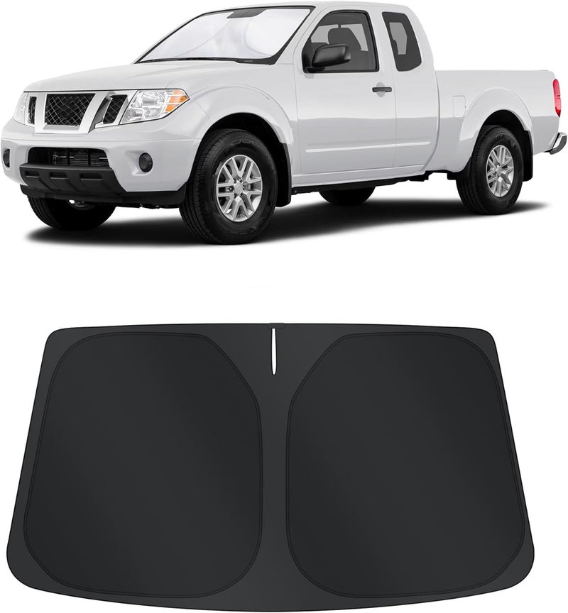 TINGLU Sun Shade for Nissan Frontier 2006-2021 Accessories Windshield Sun Shade Window Shade UV Rays Protection Sun Visor Cover with Steering Wheel Sunshade Storage Bag Minimal design - Image 1