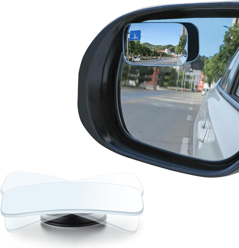 LivTee Gulf standard sizing alternatives LivTee Blind Spot Mirror, Rectangle Shaped HD Glass Frameless Convex Rear View Mirror with wide angle Adjustable Stick for Cars SUV and Trucks, Pack of 2 Flexible purchase choices - Image 1