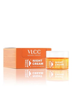 VLCC VLCC Vitamin C Night Cream - 50g | Reduce Fine Lines, and Wrinkles | Hydrates & Repairs Skin | With 15% Vitamin C, Vitamin E, Hyaluronic Acid, and Rosehip Seed Oil.  - Image 1