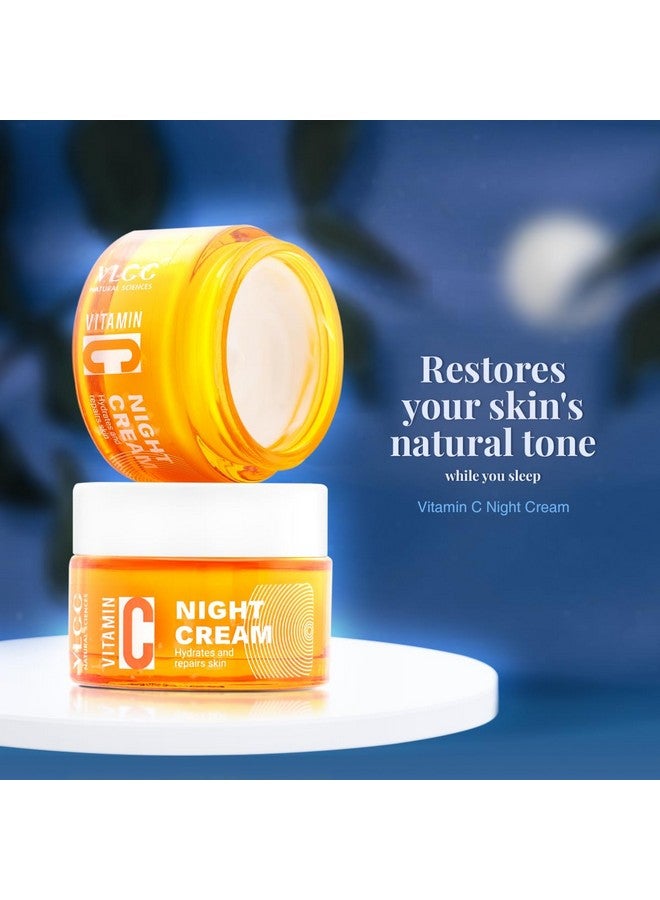 فى ال سي سي كريم فيتامين سي الليلي من VLCC - 50 جرام | يقلل من الخطوط الدقيقة والتجاعيد | يرطب البشرة ويصلحها | مع 15% من فيتامين سي، وفيتامين هـ، وحمض الهيالورونيك، وزيت بذور ثمر الورد. - Image 3