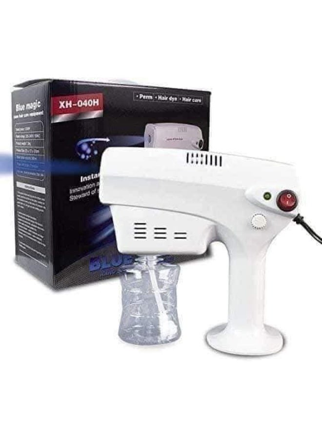 BLUE MAGIC Nano Steam Professional Hair Steamer, Model XH-040H, for Scalp Cleansing, Deep Hydration, and Pore Opening for Skin and Hair Treatments - White - Image 1