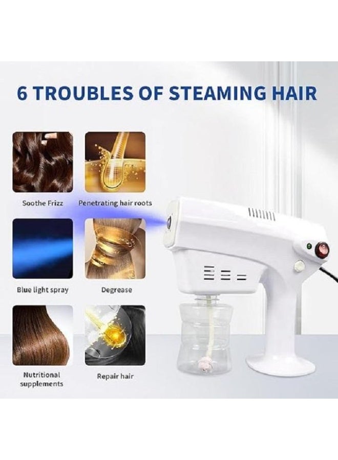 BLUE MAGIC Nano Steam Professional Hair Steamer, Model XH-040H, for Scalp Cleansing, Deep Hydration, and Pore Opening for Skin and Hair Treatments - White - Image 3