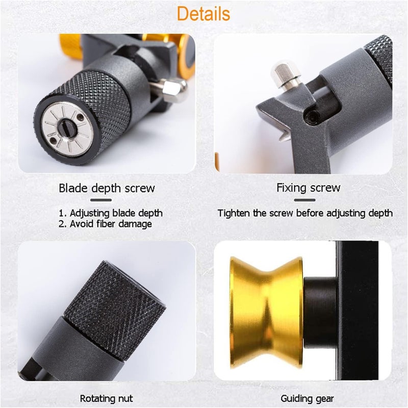 UPTODATETOOLS 830MM Wire Stripper FTTH Armored Fiber Optic Cable Stripper Coaxial Mid Span Cable Stripper Radial Cutter Slitting Tools with Adjustable Cutting Depth 516 to 1 18 Diameter - Image 5