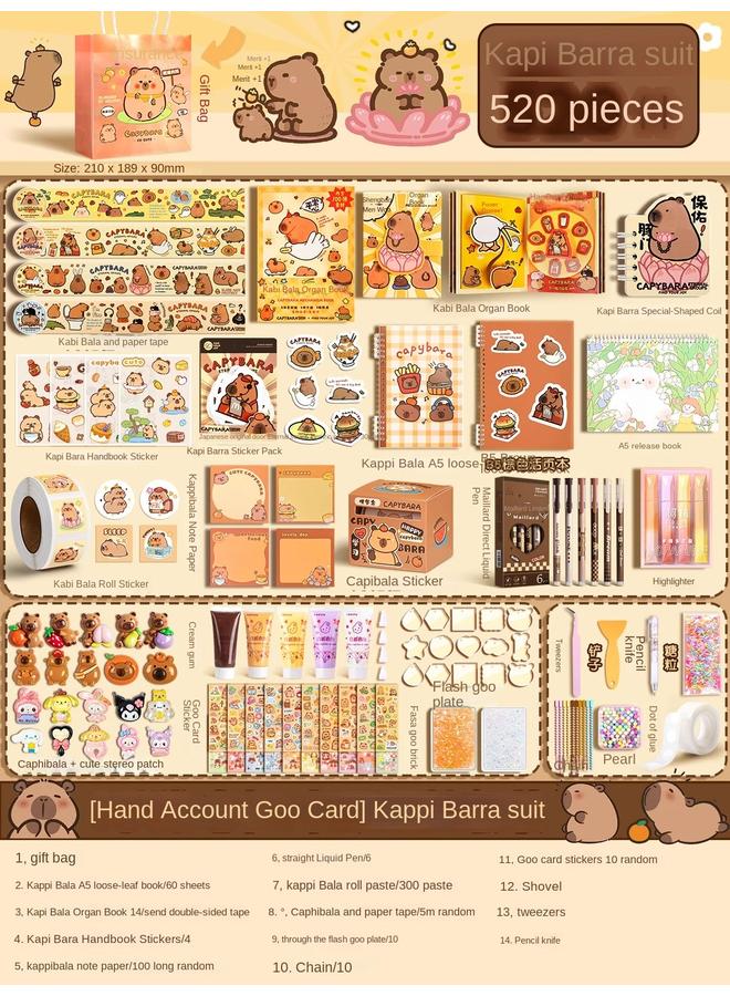 Bluejw Hand Account Suit Gift Box Hand Account Girl Cute Toy Hand Account Girl Children's Stationery New Year One Batch - Image 1