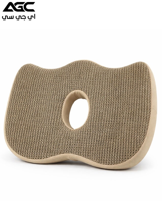 Agc Orthopedic Memory Foam Seat Cushion Coccyx Cushion for Car Office Chair Tailbone Pain Relief Cushion with U Shape Cutout, Breathable Mesh Cover, Anti Slip Base for Back Support Sitting Posture - Image 1