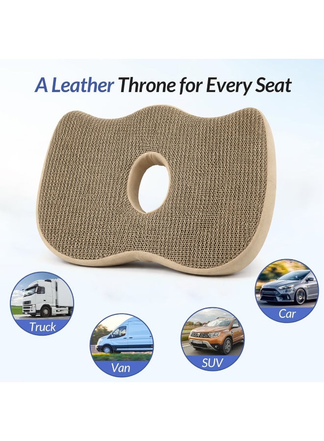 Agc Orthopedic Memory Foam Seat Cushion Coccyx Cushion for Car Office Chair Tailbone Pain Relief Cushion with U Shape Cutout, Breathable Mesh Cover, Anti Slip Base for Back Support Sitting Posture - Image 3