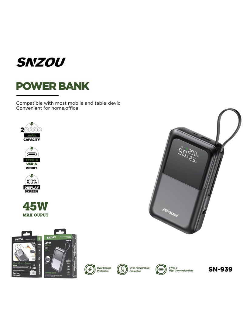 SNZOU Snzou PowerPack 45W 20,000mAh Power Bank - Image 1