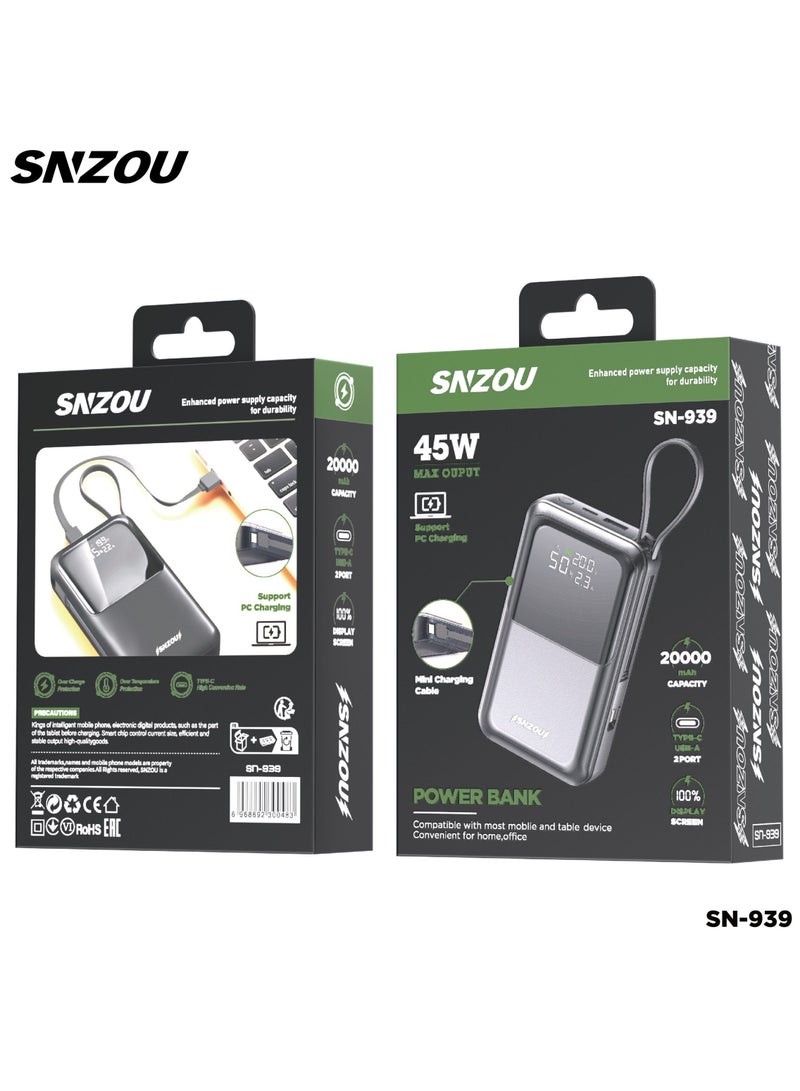 SNZOU Snzou PowerPack 45W 20,000mAh Power Bank - Image 3