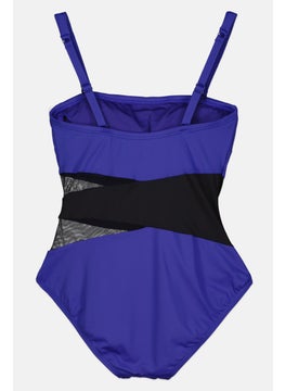 Contours by Coco Reef Women One Piece Padded Two-Tone Swimwear, Royal Blue  - Image 2