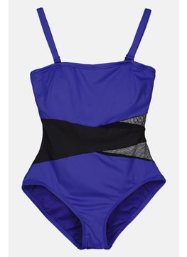 Contours by Coco Reef Women One Piece Padded Two-Tone Swimwear, Royal Blue  - Image 1