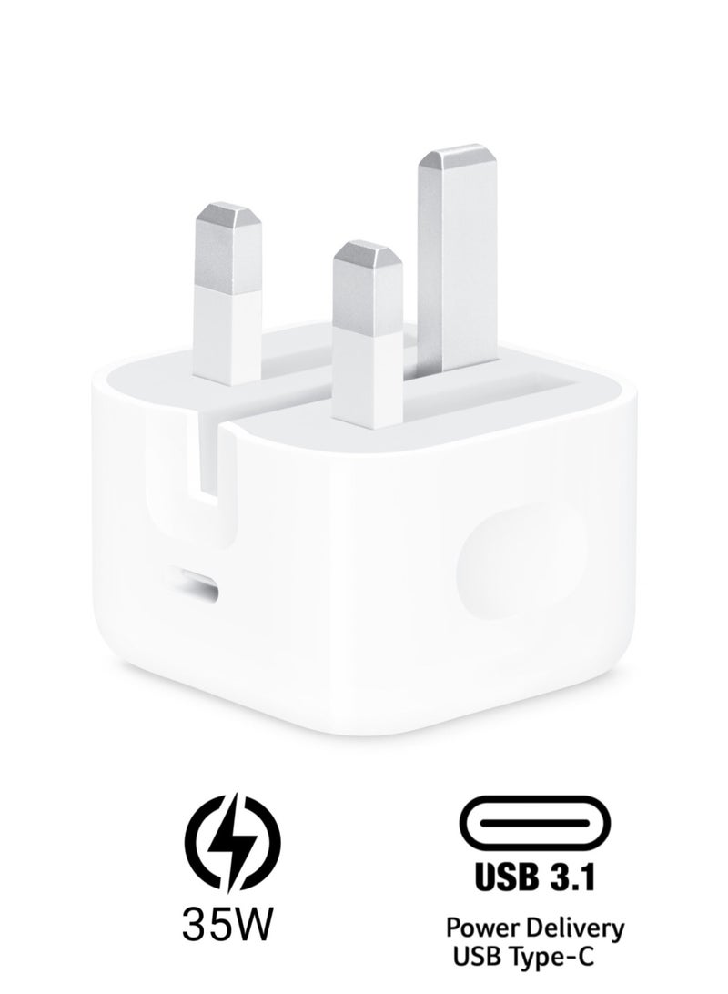 SH PROTECT TOUCH Genuine 35W USB Type C PD UK Power Adapter Plug For iPhone 17/16 pro/max, fast charger - Image 1