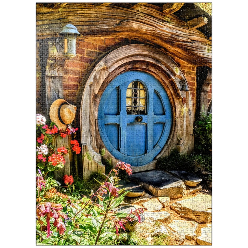 MyPuzzle Hobbit House in Hobbiton New Zealand Premium 1000 Piece Jigsaw Puzzle for Adults