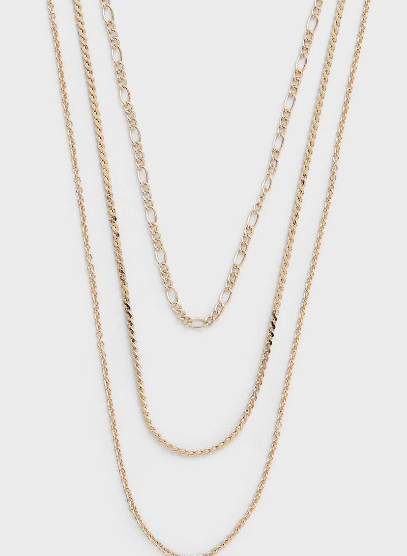TOPMAN Chain Layered Necklace