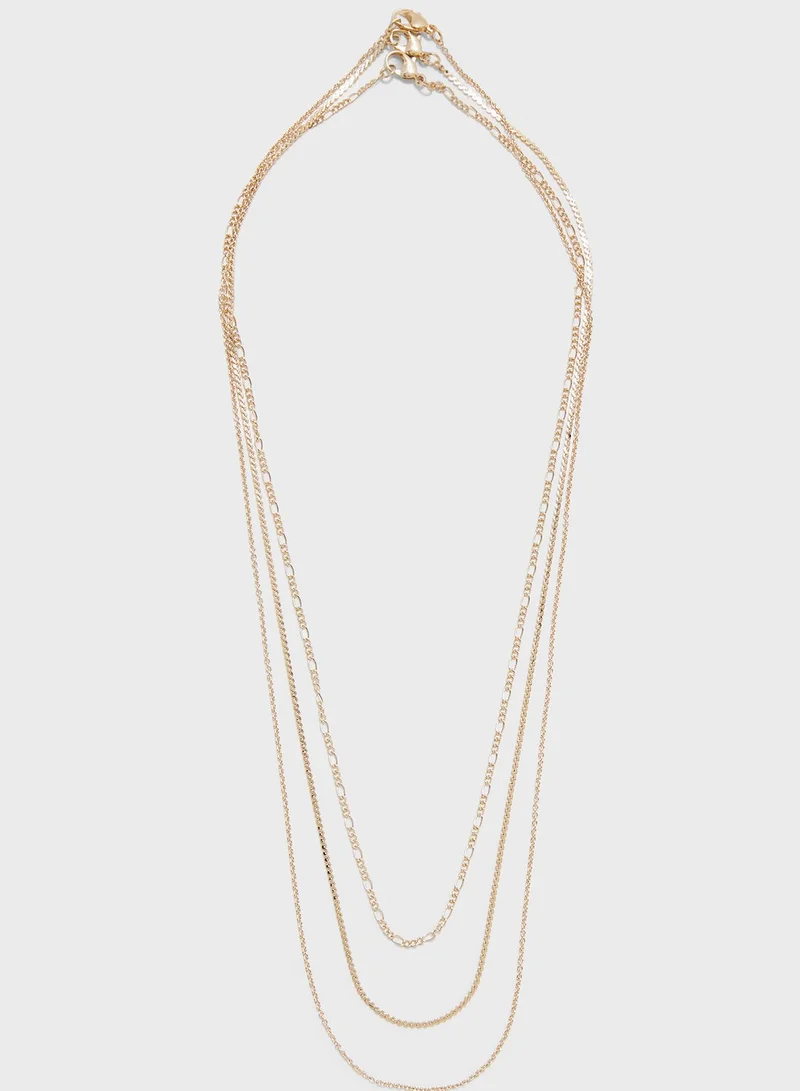 TOPMAN Chain Layered Necklace