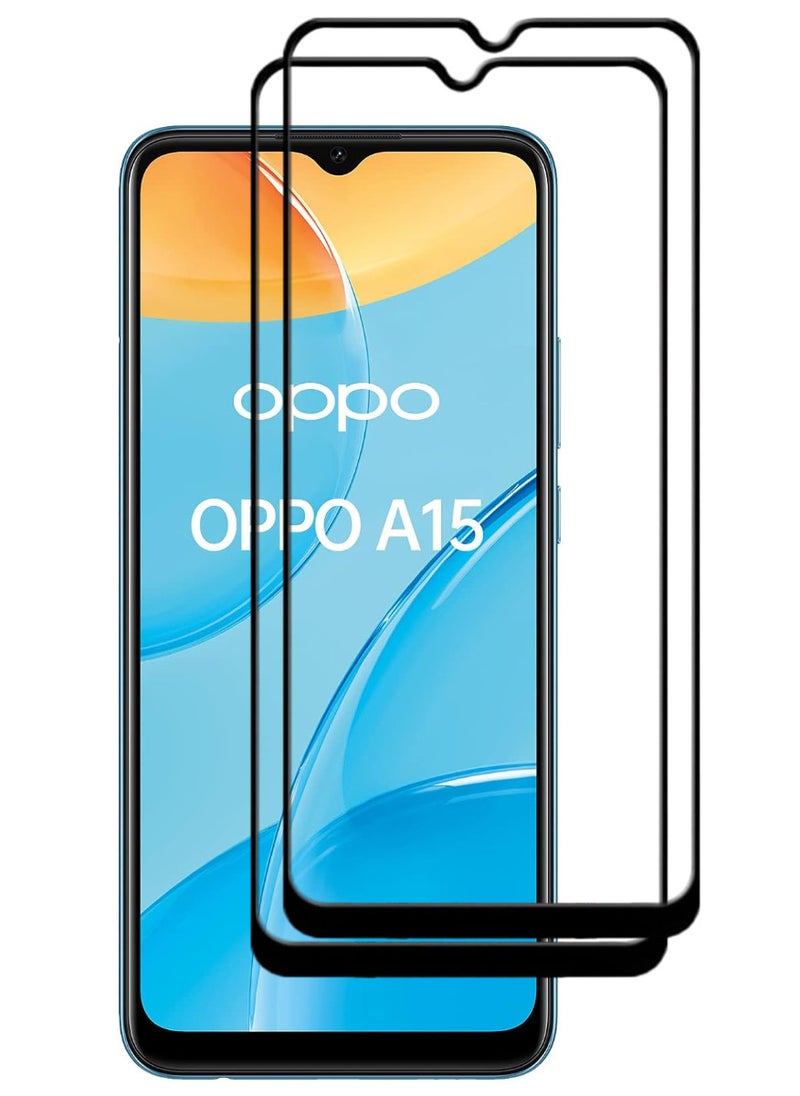 ACLIX 2 Pieces Antistatic ESD Dustproof Premium Quality High Definition Tempered Glass Screen Protector Designed For Oppo A15 - Image 1