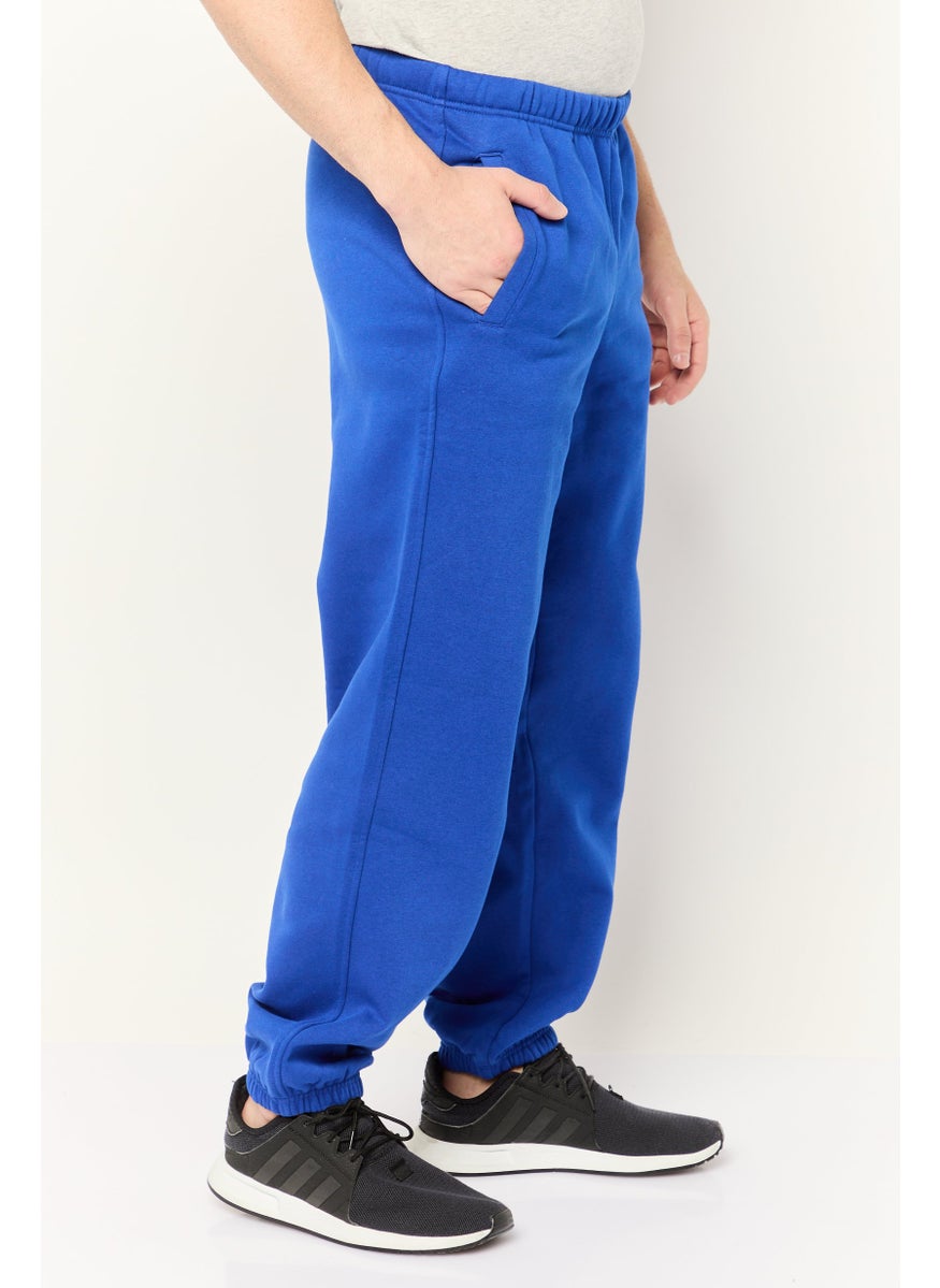 ESPRIT - Men Regular Fit Brand Logo Sweatpants, Blue - Image 1