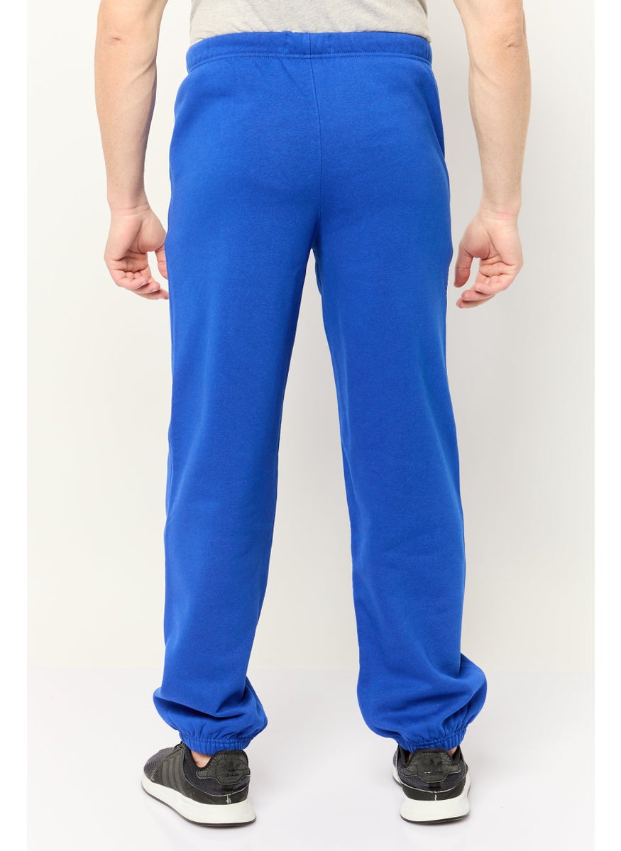 ESPRIT - Men Regular Fit Brand Logo Sweatpants, Blue - Image 1