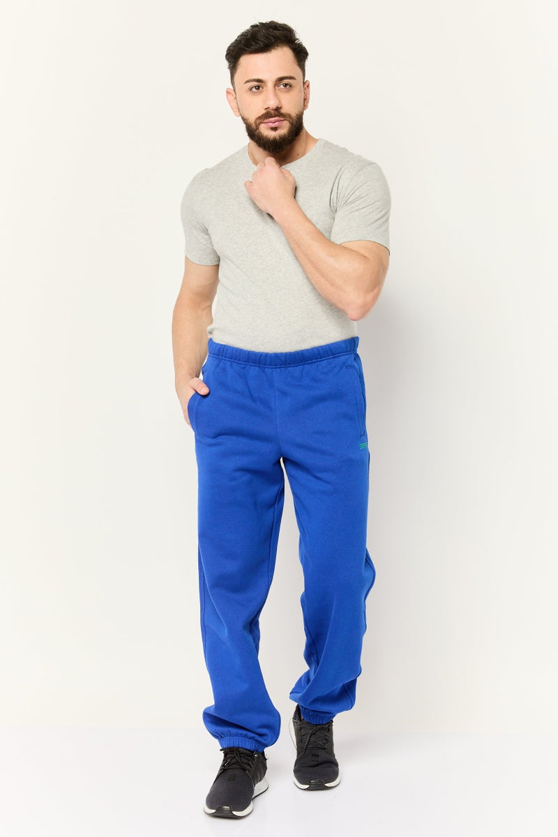 ESPRIT Men Regular Fit Brand Logo Sweatpants, Blue - Image 4