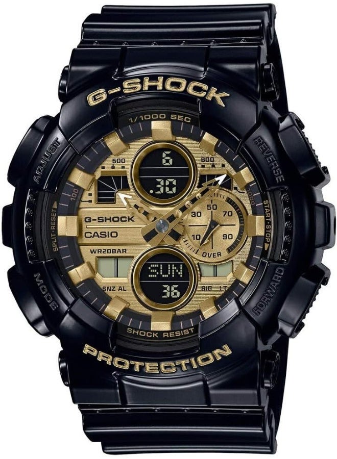 كاسيو جي شوك ساعة يد رجالية بقرص أصفر تناظرية رقمية - Image 1