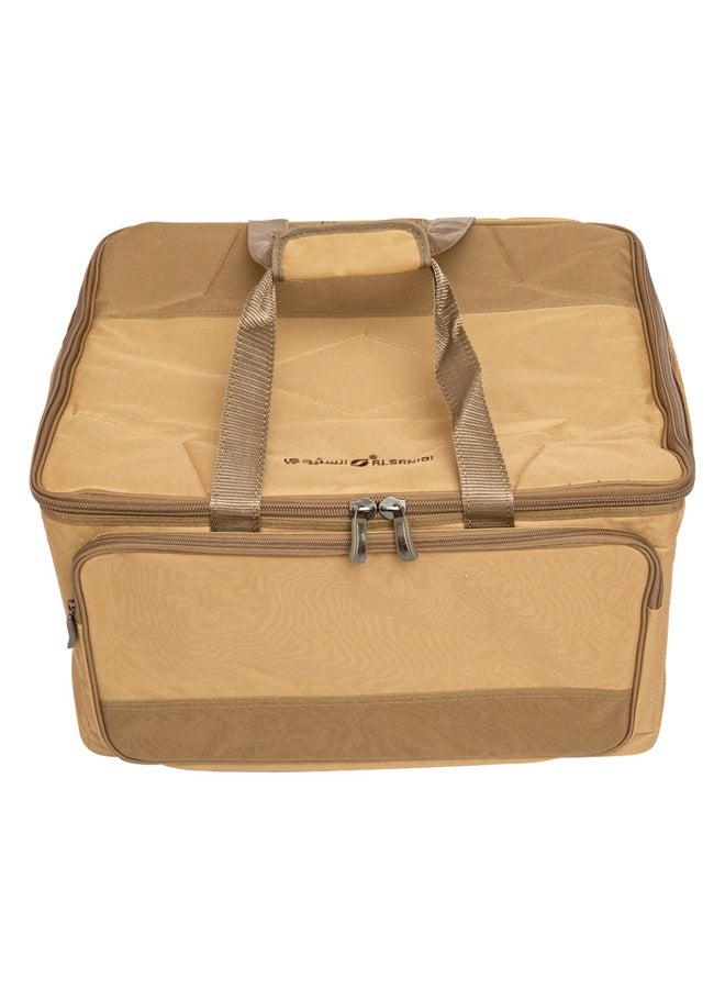 السنيدي شنطة عزبة المسافر للرحلات شنطة كشتات كاكي مقاس 52*37*31سم - Image 3