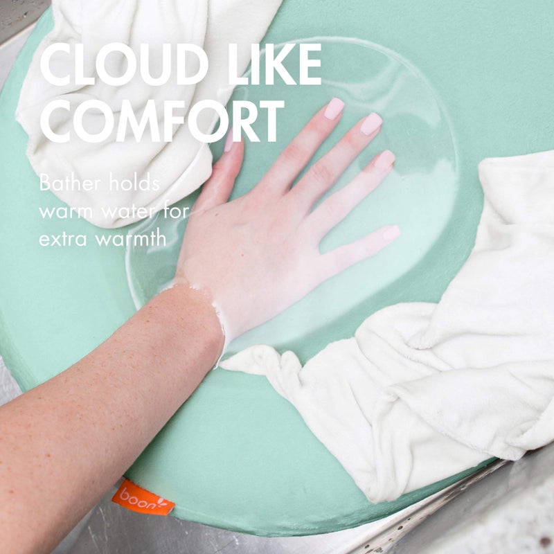 Boon Puff Inflatable Baby Bather - Infant Bathtub Includes Microfleece Cover and Contoured Sides - Inflatable Baby Bathtub for Newborns and Infants - Image 2