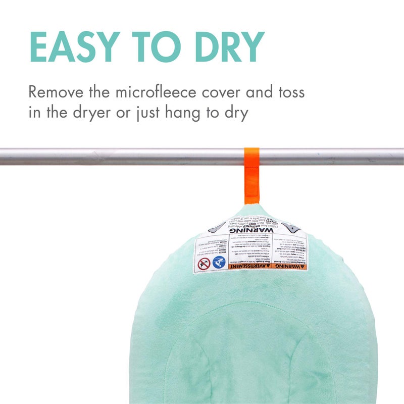 Boon Puff Inflatable Baby Bather - Infant Bathtub Includes Microfleece Cover and Contoured Sides - Inflatable Baby Bathtub for Newborns and Infants - Image 5