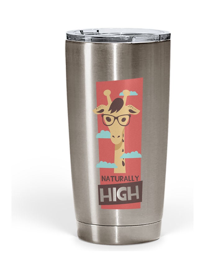 Giraffe Glasses Design Stainless Steel Tumbler With Lid Multicolour - Image 1