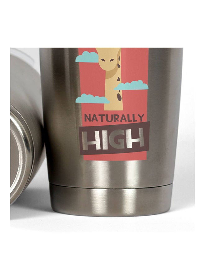 Giraffe Glasses Design Stainless Steel Tumbler With Lid Multicolour - Image 3
