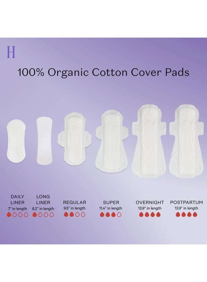 the Honey Pot company Herbal Postpartum Pads w/Wings - Infused w/Essential Oils for Cooling Effect, Organic Cotton Cover, & Ultra-Absorbent - 12ct - Image 3