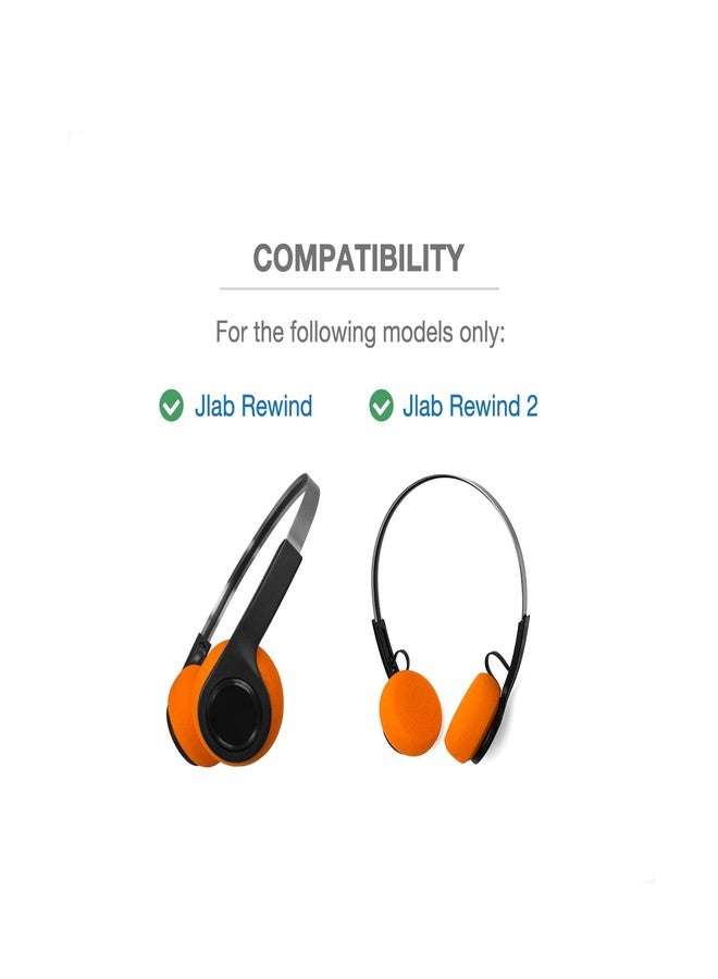 Voarmaks Foam Cushion Ear Pads for JLAB Rewind Wireless Headphone, Comfortable High-Density Replacement Sponge Cover - Image 2