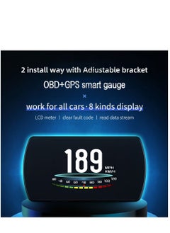جولف لينك شاشة عرض أمامية GULFLINK (HUD) عداد سرعة السيارة P12  - Image 5