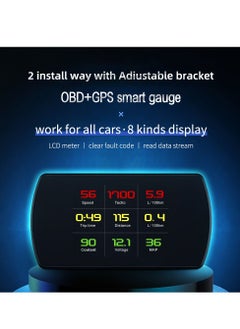جولف لينك شاشة عرض أمامية GULFLINK (HUD) عداد سرعة السيارة P12  - Image 3