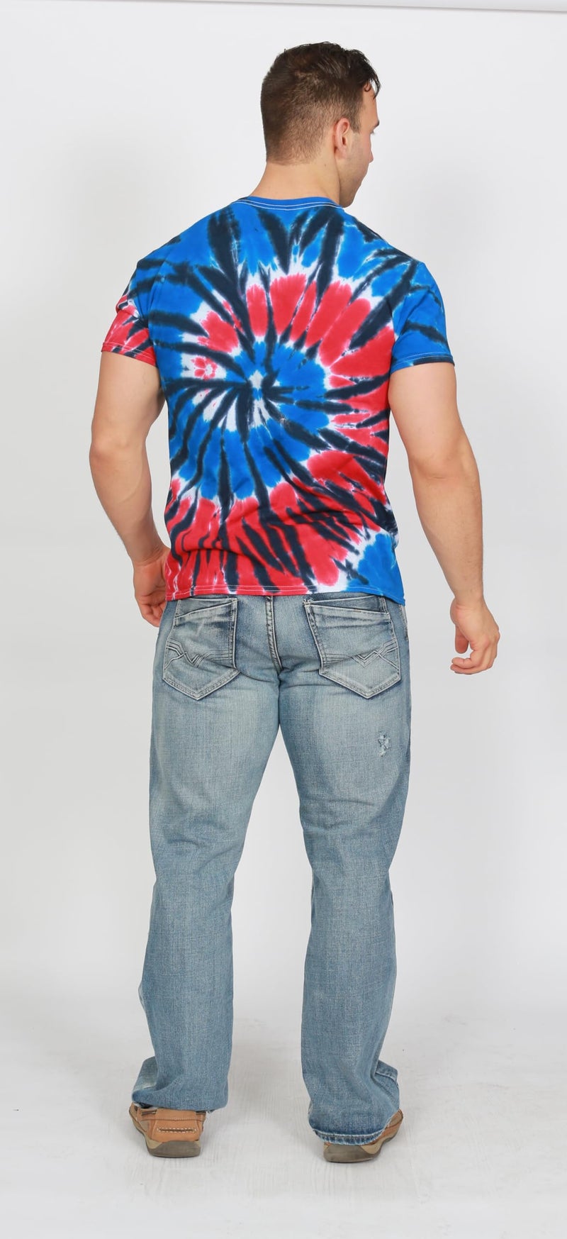 Colortone 100% Cotton Tie Dye T-Shirt for Women and Men, Medium, Independence - Image 4