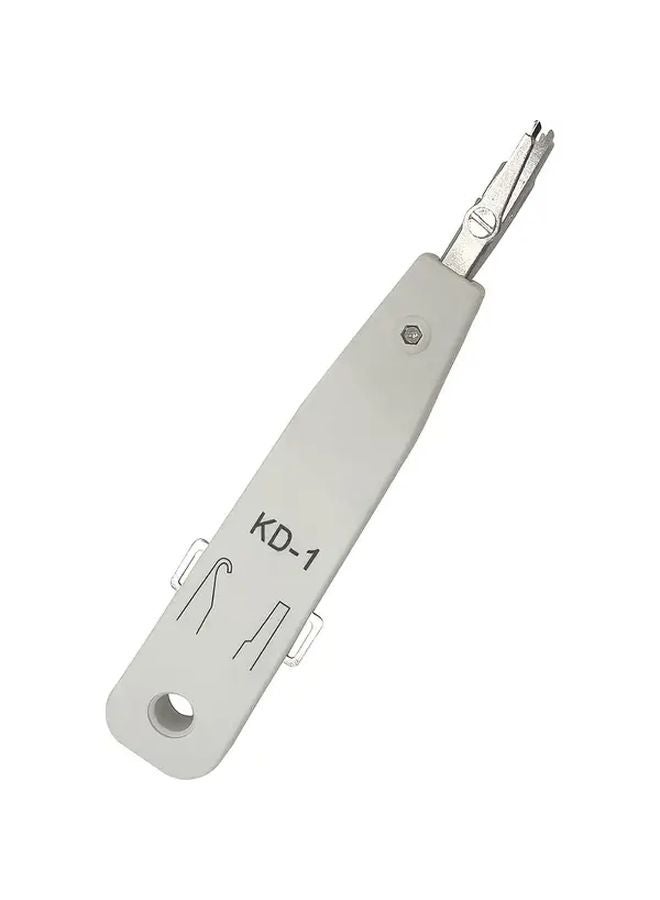 White Heavy Duty Manual Network Wire Punch Down Tool with Impact Mechanism for Ethernet Cabling - Image 3