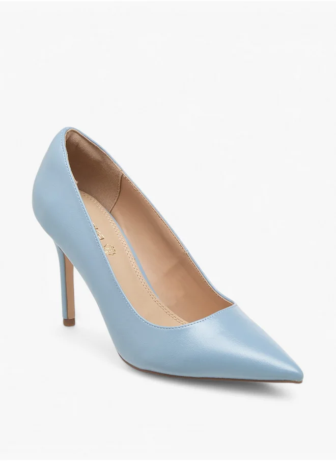 بابريكا Women's Solid Slip-On Pumps with Stiletto Heels