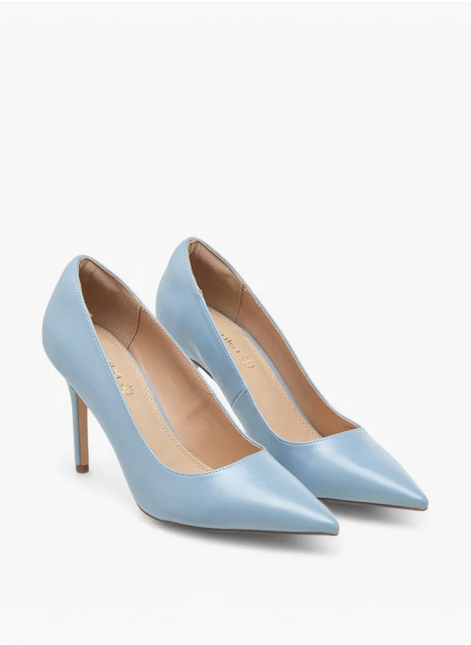 بابريكا Women's Solid Slip-On Pumps with Stiletto Heels