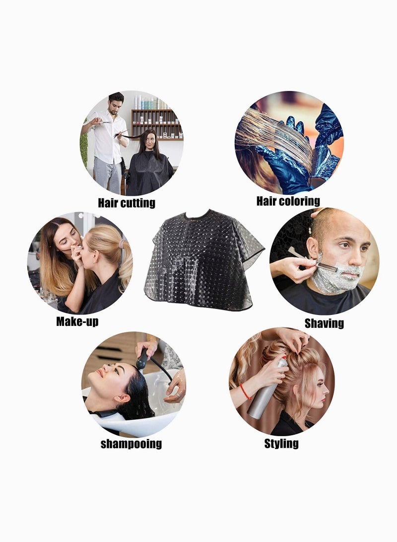 NIBEMINENT Waterproof Hair Dye Cape, SYOSI Short Comb-out Capes for Stylist, Makeup Apron Color, Bleach, Shampoo, Anti -Static Electric Warbers - Image 4