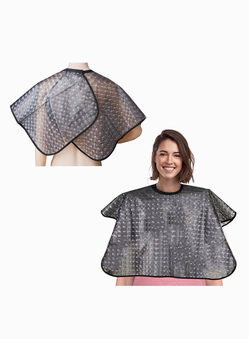 NIBEMINENT Waterproof Hair Dye Cape, SYOSI Short Comb-out Capes for Stylist, Makeup Apron Color, Bleach, Shampoo, Anti -Static Electric Warbers - Image 1