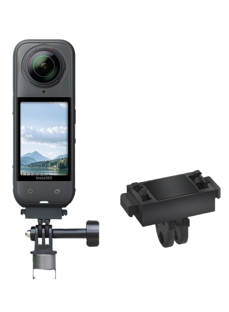 Compatible with Insta360 X5 Aluminum Alloy Quick Release Magnetic Base – Lightweight Mounting Adapter with Anti-Vibration Pad for Panoramic Camera Shooting - Image 1