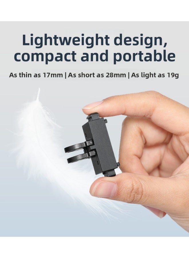 Compatible with Insta360 X5 Aluminum Alloy Quick Release Magnetic Base – Lightweight Mounting Adapter with Anti-Vibration Pad for Panoramic Camera Shooting - Image 3