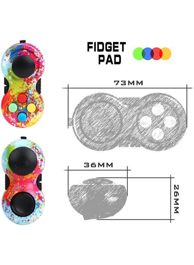 Livyu life LIVYU LIFE Fidget Pad Fidget Focus Toy with 8-Fidget Functions and Lanyard - Perfect for Relieving Stress (Colourful) - Image 4